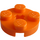 LEGO Orange Plate 2 x 2 Round with Axle Hole (with &#039;+&#039; Axle Hole) (4032)