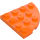 LEGO Orange Plate 4 x 4 Round Corner (30565)