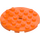 LEGO Orange Plate 6 x 6 Round with Pin Hole (11213)