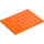 LEGO Orange Plate 6 x 8 (3036)