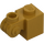 LEGO Pearl Gold Brick 1 x 1 x 2 with Scroll and Open Stud (20310)