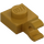 LEGO Pearl Gold Plate 1 x 1 with Horizontal Clip (Thick Open &#039;O&#039; Clip) (52738 / 61252)