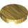 LEGO Pearl Gold Tile 2 x 2 Round with Bottom Stud Holder (14769)