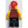 LEGO Pirates Chess Set Pirate with Black and Red Stripes Shirt with Red Bandana and Black Legs Minifigure