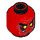 LEGO Red Ash Attacker Minifigure Head (Recessed Solid Stud) (3626 / 23869)