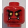 LEGO Red Ash Attacker Minifigure Head (Recessed Solid Stud) (3626 / 23869)