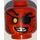 LEGO Red Beast Master (70314) Minifigure Head (Recessed Solid Stud) (3626 / 23866)