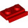 LEGO Red Plate 1 x 2 with Door Rail (32028)