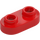 LEGO Red Plate 1 x 2 with Rounded Ends and Open Studs (35480)