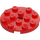 LEGO Red Plate 4 x 4 Round with Hole and Snapstud (60474)