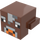 LEGO Reddish Brown Animal Head with Minecraft Cow Face (20056 / 106294)