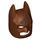 LEGO Reddish Brown Batman Cowl Mask with Stitches with Angular Ears (10113 / 29253)