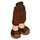 LEGO Reddish Brown Hip with Long Shorts with Dark Brown Shoes with Brown Laces (18353)