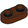 LEGO Reddish Brown Plate 1 x 2 with Rounded Ends and Open Studs (35480)