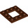 LEGO Reddish Brown Plate 4 x 4 with 2 x 2 Open Center (64799)