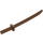 LEGO Reddish Brown Sword with Square Guard and Capped Pommel (Shamshir) (21459)