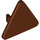 LEGO Reddish Brown Triangular Sign with Open O Clip (65676)