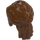 LEGO Reddish Brown Wavy Hair with Bun and Sidebangs with Hole on Top (15499 / 86221)