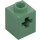 LEGO Sand Green Brick 1 x 1 with Axle Hole (73230)