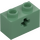 LEGO Sand Green Brick 1 x 2 with Axle Hole (&#039;+&#039; Opening and Bottom Tube) (31493 / 32064)