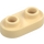 LEGO Tan Plate 1 x 2 with Rounded Ends and Open Studs (35480)