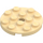 LEGO Tan Plate 4 x 4 Round with Hole and Snapstud (60474)