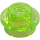 LEGO Transparent Bright Green Plate 1 x 1 Round (6141 / 30057)