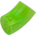 LEGO Transparent Bright Green Round Brick with Elbow (Shorter) (1986 / 65473)