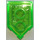 LEGO Transparent Bright Green Tile 2 x 3 Pentagonal with Arrow Strike Power Shield (22385 / 24559)