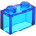 LEGO Transparent Dark Blue Brick 1 x 2 without Bottom Tube (3065 / 35743)