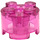 LEGO Transparent Dark Pink Brick 2 x 2 Round (3941 / 6143)