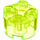 LEGO Transparent Neon Green Brick 2 x 2 Round (3941 / 6143)