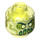 LEGO Transparent Neon Green Head with Alien Ghost Face (Recessed Solid Stud) (3626 / 56184)