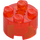 LEGO Transparent Neon Reddish Orange Brick 2 x 2 Round (3941 / 6143)