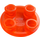 LEGO Transparent Neon Reddish Orange Plate 2 x 2 Round with Rounded Bottom (2654 / 28558)