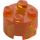 LEGO Transparent Orange Brick 2 x 2 Round (3941 / 6143)