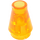 LEGO Transparent Orange Cone 1 x 1 without Top Groove (4589 / 6188)