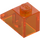 LEGO Transparent Orange Slope 1 x 2 (45°) (3040 / 6270)