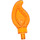 LEGO Transparent Orange Small Flame with Pin (37775)