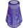 LEGO Transparent Purple Cone 1 x 1 without Top Groove (4589 / 6188)