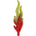 LEGO Transparent Red Large Flame with Marbled Transparent Yellow Tip (28577 / 85959)