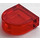LEGO Transparent Red Tile 1 x 1 Half Oval (24246 / 35399)