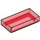 LEGO Transparent Red Tile 1 x 2 with Groove (3069 / 30070)