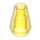 LEGO Transparent Yellow Cone 1 x 1 with Top Groove (28701 / 59900)