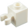 LEGO White Brick 1 x 1 with Vertical Clip (Open &#039;O&#039; Clip, Hollow Stud) (60475 / 65460)