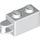 LEGO White Brick 1 x 2 with Hinge Shaft (Flush Shaft) (34816)