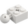 LEGO White Brick 2 x 2 with Ball Joint and Axlehole with Holes in Ball (57909)