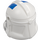 LEGO White Clone Trooper Helmet with Holes with Blue Stripes (11217 / 91757)