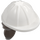 LEGO White Construction Helmet with Dark Brown Hair (16178 / 29211)