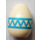 LEGO White Egg with Easter Egg Medium Azure Lines (24946)